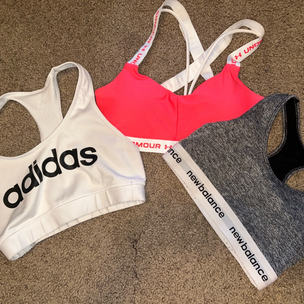 adidas White Sports Bra